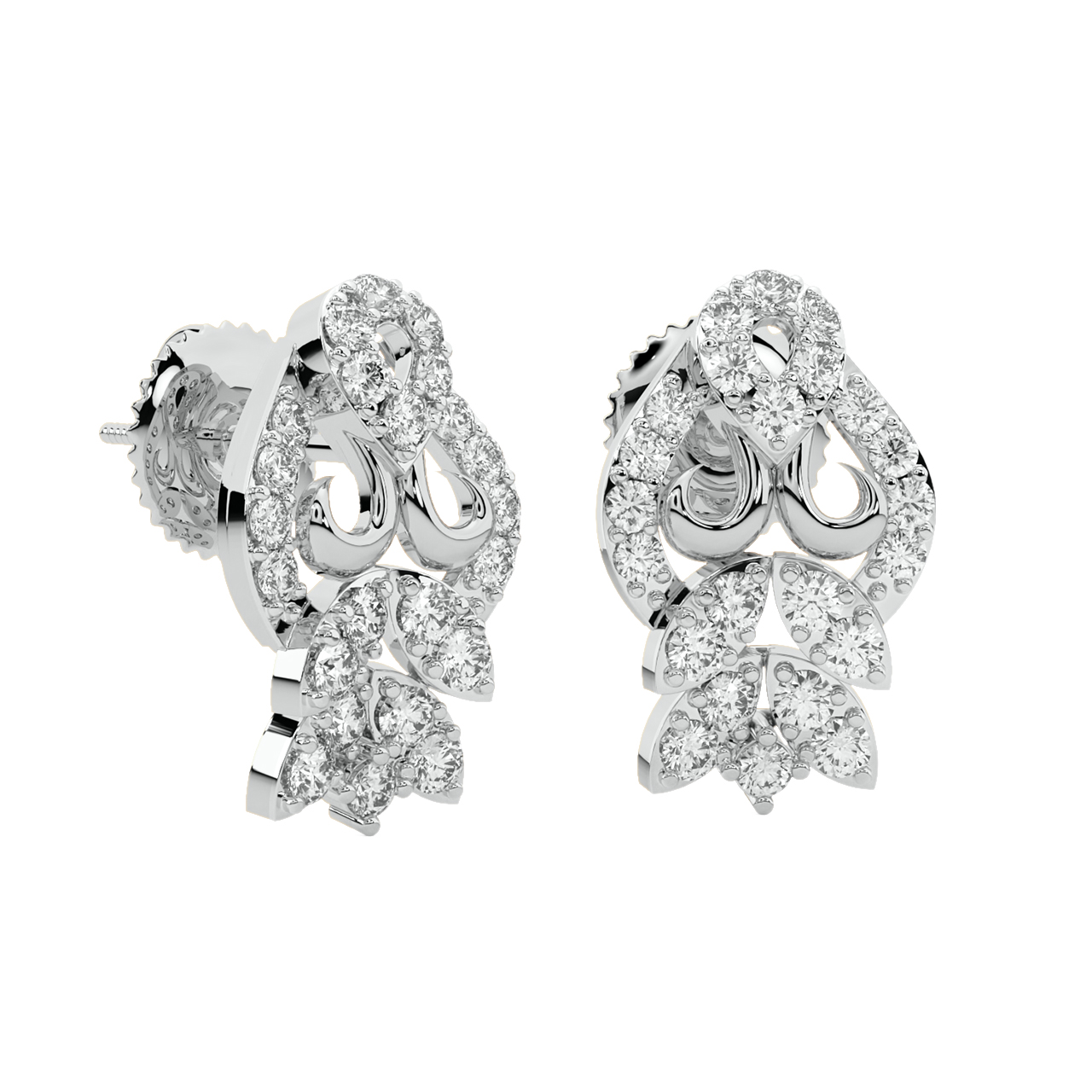 Evelyn Round Diamond Stud Earrings